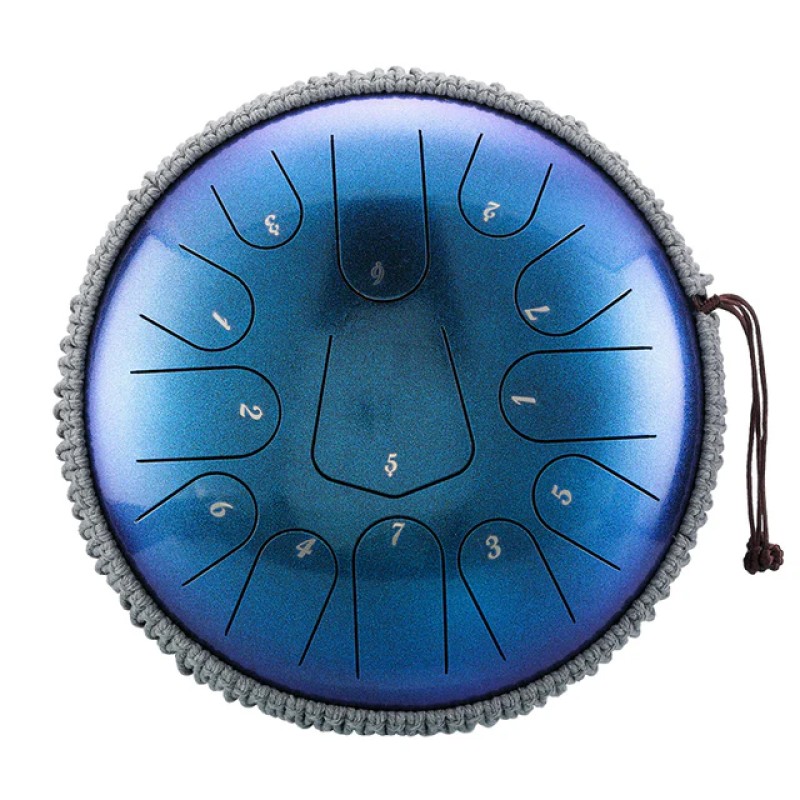 12 Inch 13 Notes Steel Tongue Drum Set Tank drum Handpan with Bag and Mallets Kids Percussion（New material Better sound ) 