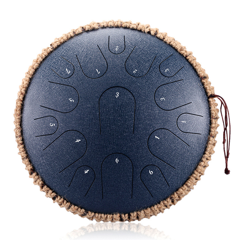 14 inch 15 notes Steel Tongue Drum Set Free Personalized Lettering Tank drum Handpan with Bag and Mallets （New material Better sound ) 