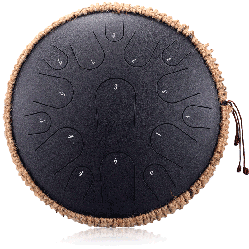 14 inch 15 notes Steel Tongue Drum Set Free Personalized Lettering Tank drum Handpan with Bag and Mallets （New material Better sound ) 