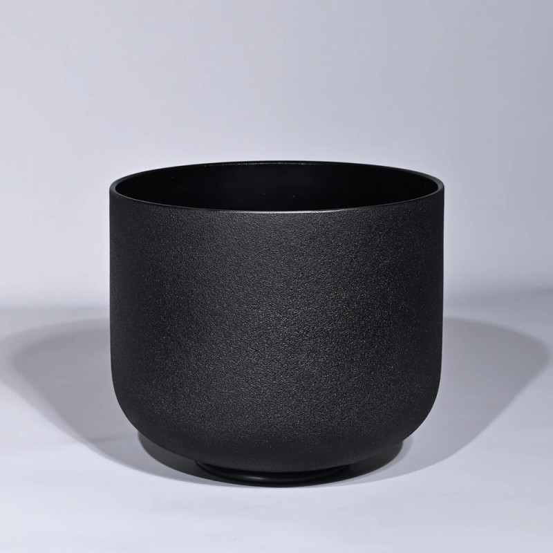 TOFOU Pure Black Crystal Singing Bowl For Chakra Sound Healing 440Hz/432Hz Meditation Bowl in Perfect Pitch  