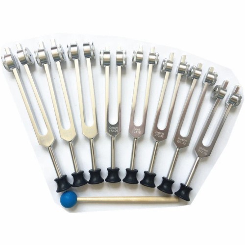 8 Chakras Tuning Fork Set including soul purpose Tuners for Sound Healing