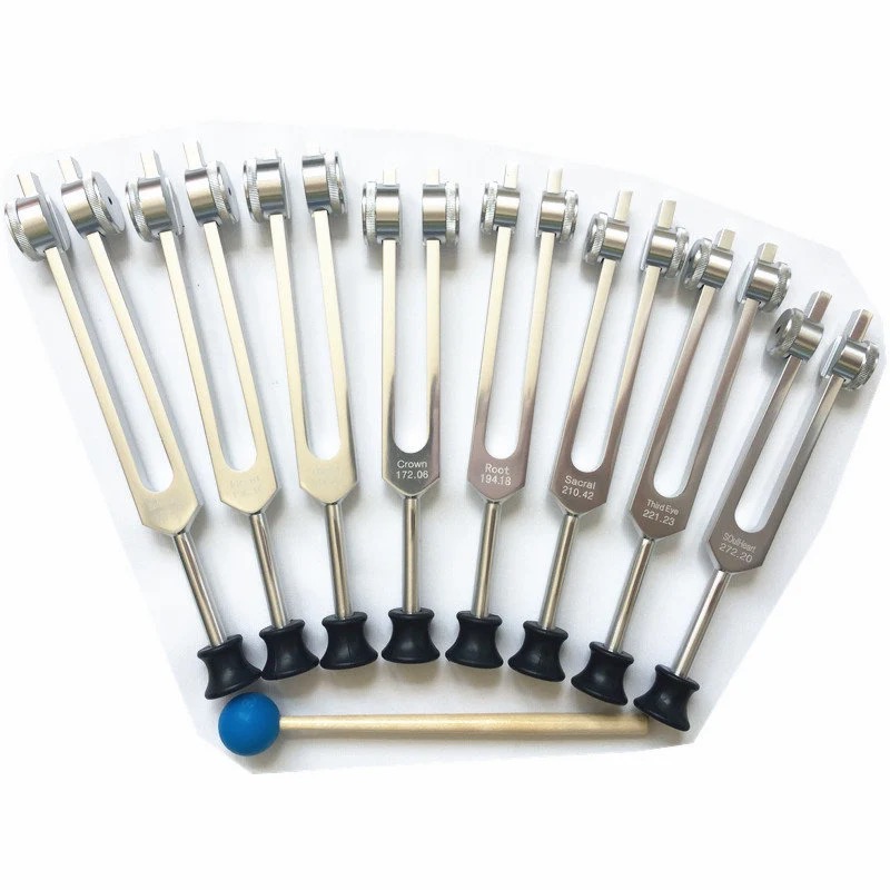 8 Chakras Tuning Fork Set including soul purpose Tuners for Sound Healing 