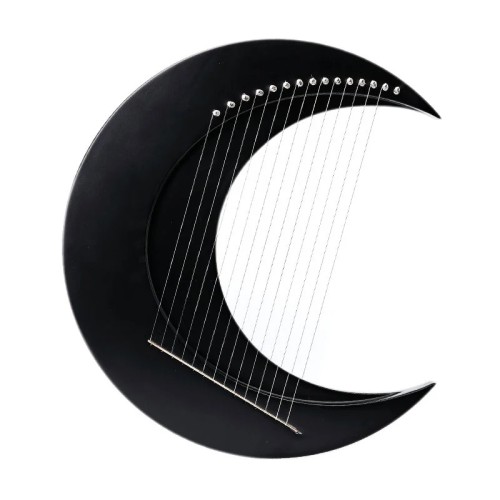 15 String Lyre Harp Crescent Moon Harp Easy-to-Learn String Musical Instrument Gift for Kids Adults Beginner & the Professional