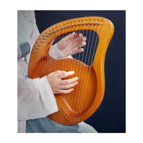 21/24 String Lyre Harp Portable Wood Harp Easy-to-Learn String Musical Instrument Gift for Kids Adults Beginner & the Professional 