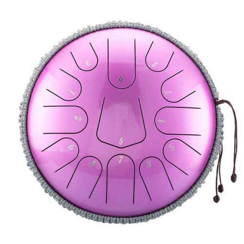 12 Inch 13 Notes Steel Tongue Drum Set Tank drum Handpan with Bag and Mallets Kids Percussion（New material Better sound )