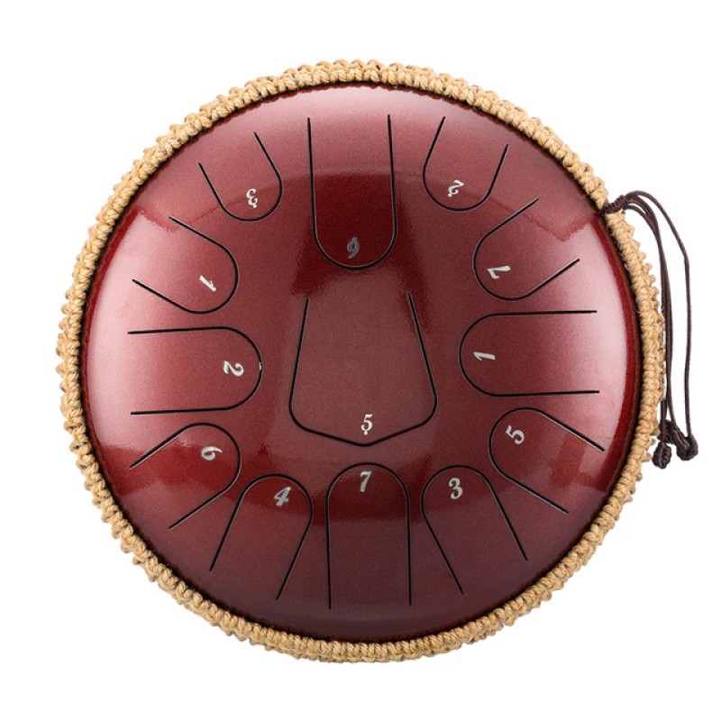 12 Inch 13 Notes Steel Tongue Drum Set Tank drum Handpan with Bag and Mallets Kids Percussion（New material Better sound ) 