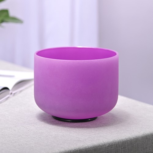 TOFOU Colored Crystal Singing Bowl For Chakra Sound Healing 440Hz/432Hz Meditation Bowl in Perfect Pitch 