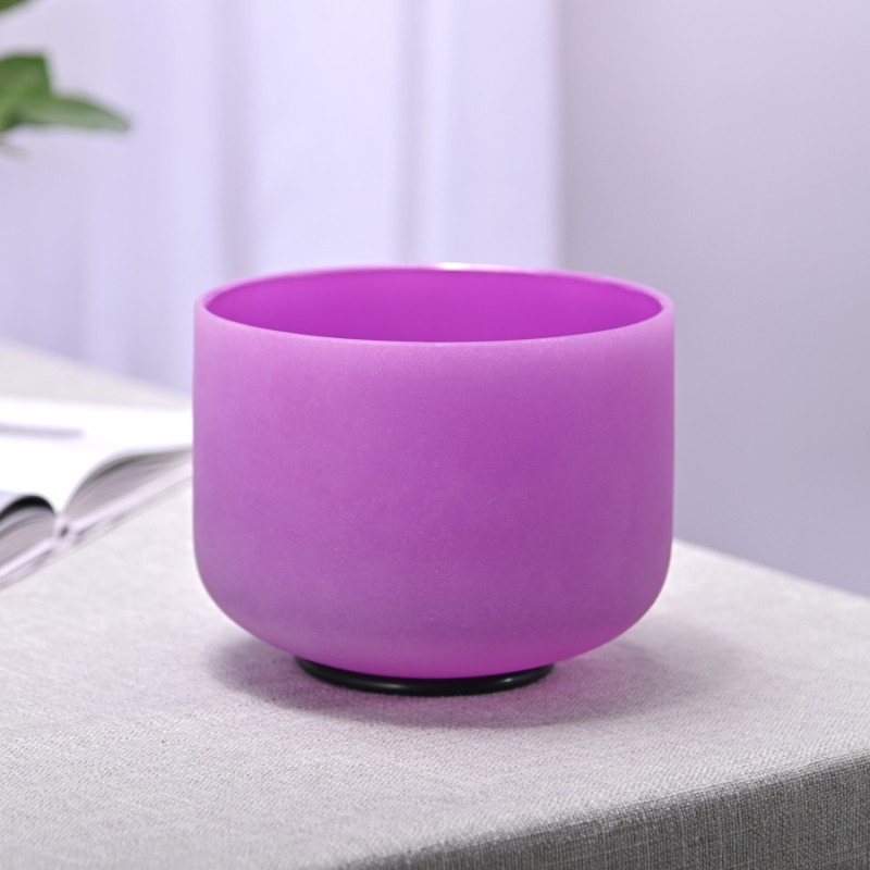 TOFOU Colored Crystal Singing Bowl For Chakra Sound Healing 440Hz/432Hz Meditation Bowl in Perfect Pitch  