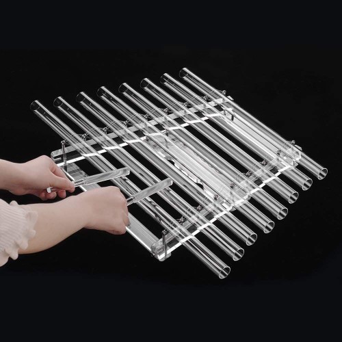 Clear Quartz Crystal Singing Harp With 8 Notes & Alumina Alloy Box For Sound Healing Yoga Meditation Musical Instrument