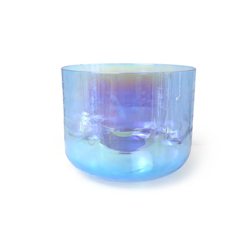 432Hz/440Hz Aqua Aura Alchemy Crystal Singing Bowl Clear Cosmic Crystal Bowl with Carrier Bag For Chakra Healing Yoga Meditation Sound Bath 