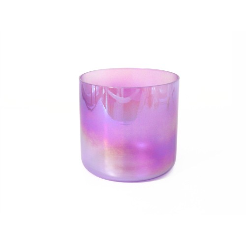 432Hz/440Hz Violet, Rose Gold and Platinum Alchemy Crystal Singing Bowl Clear Cosmic Crystal Bowl with Carrier Bag For Chakra Healing Yoga Meditation Sound Bath