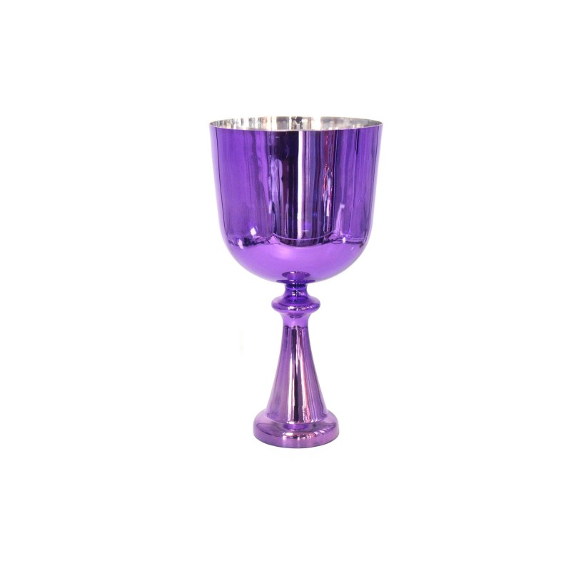 Purple Alchemy  Chalice Crystal Singing Grail For Chakra Healing Meditation With Carry Bag 