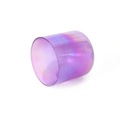 432Hz/440Hz Violet, Rose Gold and Platinum Alchemy Crystal Singing Bowl Clear Cosmic Crystal Bowl with Carrier Bag For Chakra Healing Yoga Meditation Sound Bath