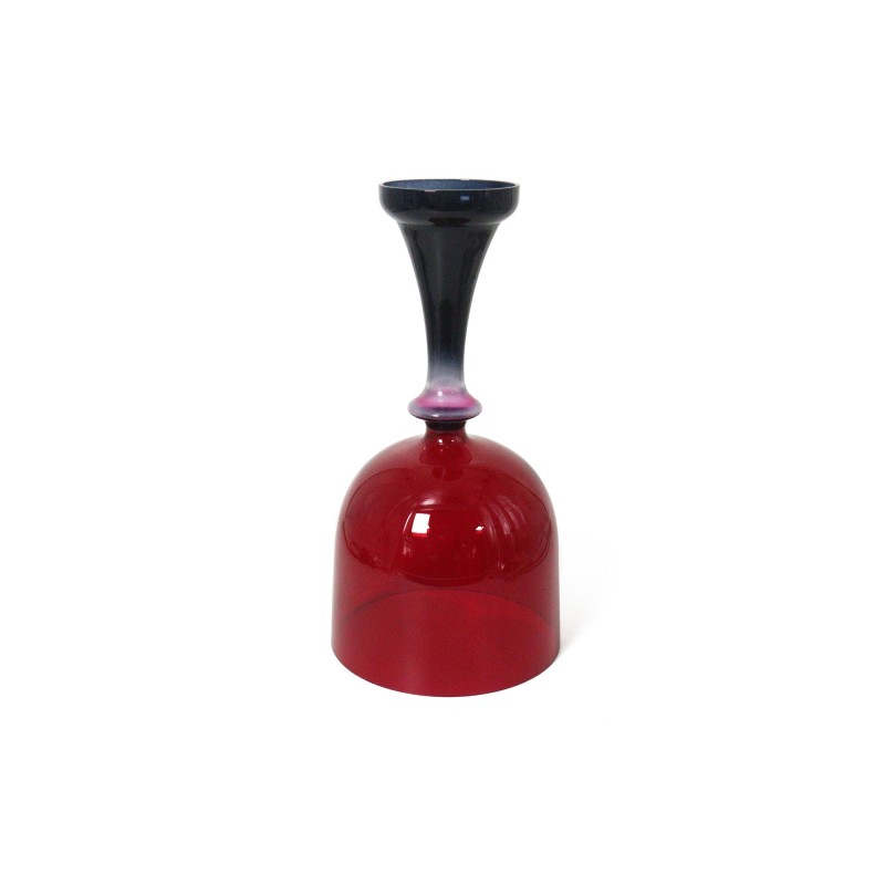 Red and Black Gradient Alchemy Chalice Crystal Singing Grail For Chakra Healing Meditation With Carry Bag