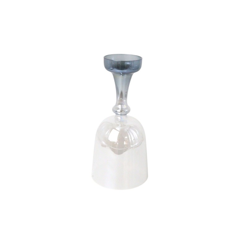 Pearl White and Black Gradient Alchemy Chalice Crystal Singing Grail For Chakra Healing Meditation With Carry Bag 