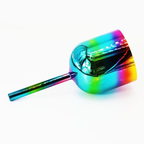 Rainbow Alchemy Handheld Crystal Singing Bowl For Sound Healing Meditation With Carry Bag 