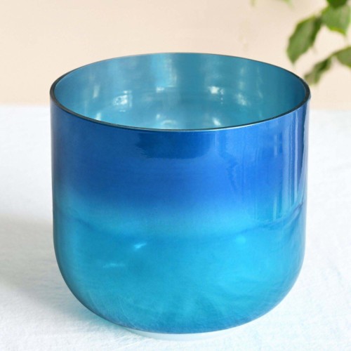 Blue Gradient Titanium Alchemy Crystal Singing Bowl with Carrier Bag For Chakra Healing Yoga Meditation Sound Bath