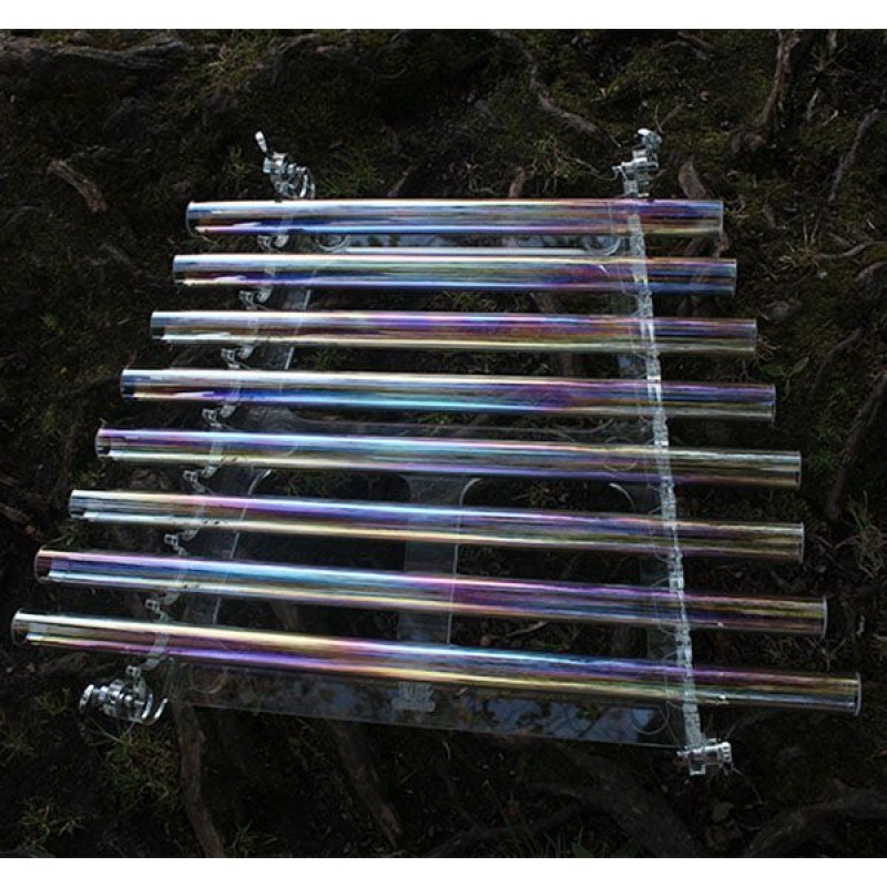 Rainbow Quartz Crystal Singing Harp With 8 Notes & Alumina Alloy Box For Sound Healing Yoga Meditation Musical Instrument 